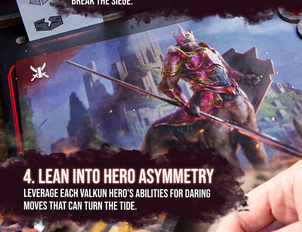 4. Lean into hero asymmetry: leverage each Valkun hero's abilities for daring moves that can turn the tide