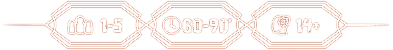 1 to 5 players, 60 to 90 minutes, ages 14 and up